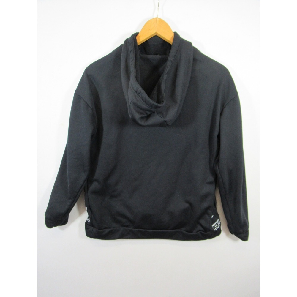 Nike Therma Taping Pullover Hoodie Sweatshirt Women Medium Black Pockets AV5903 - Picture 8 of 8